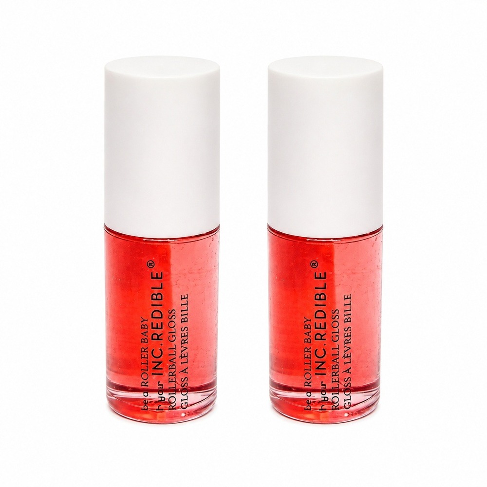 2 x INC.redible Roller Baby Lip Gloss ROLLING LIKE A HONEY 0.14 FL.OZ. Travel
